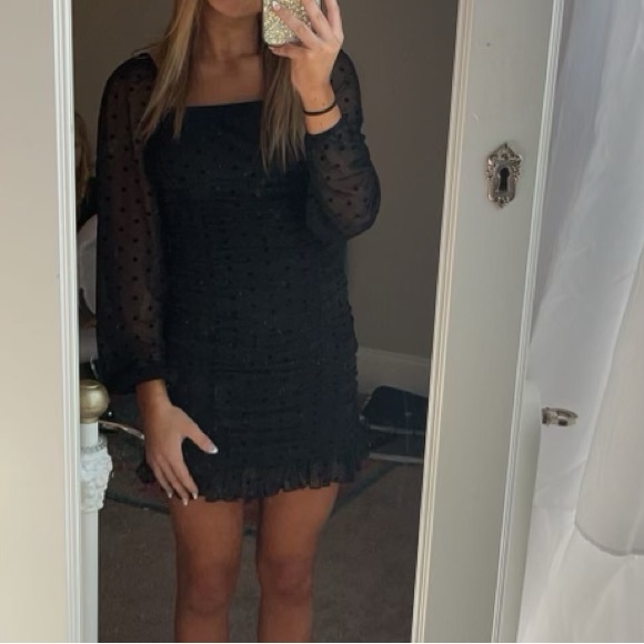 Black Cocktail Dress. Worn once for a wedding rehearsal. - Picture 2 of 2